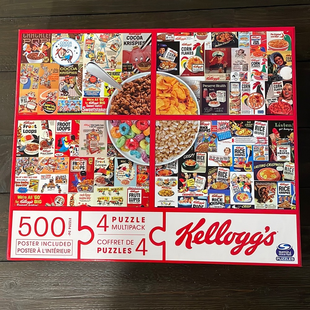 4-Pack 500-Piece Puzzles - Kellogg’s Cereals